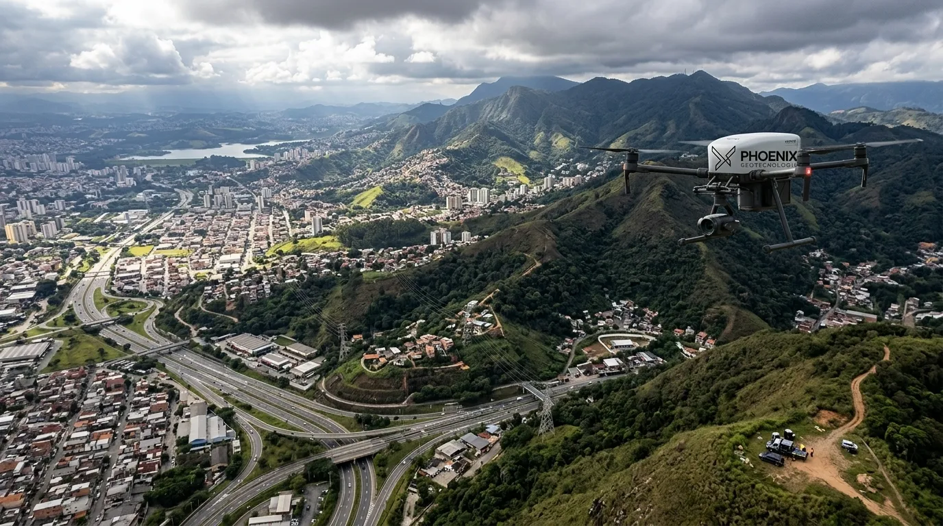 Relevo complexo evidenciando aerofotogrametria vantagens e desvantagens no mapeamento municipal.