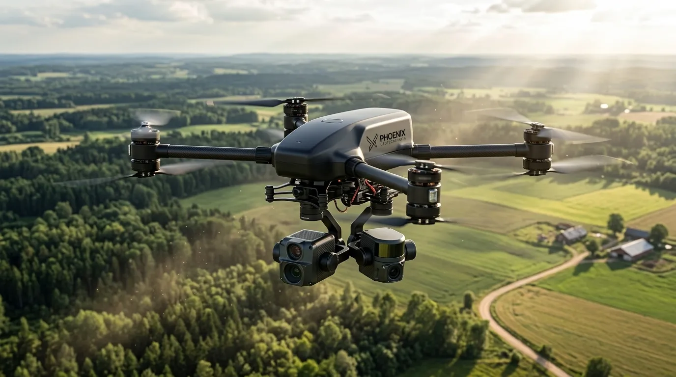 Drone profissional mapeando terreno rural para levantamento com aerofotogrametria preço e custos.