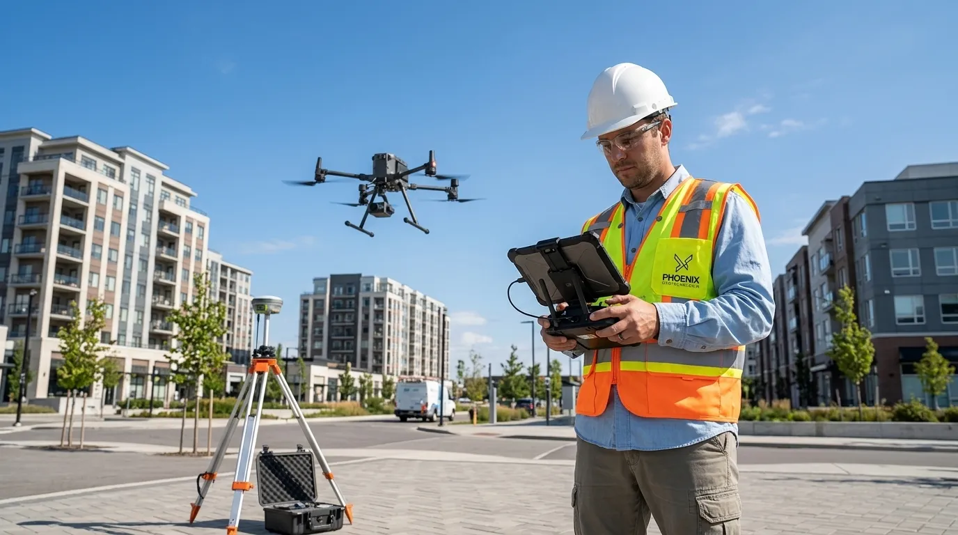 Fiscalização territorial e zoneamento urbano com uso de drone e tecnologia geoespacial.