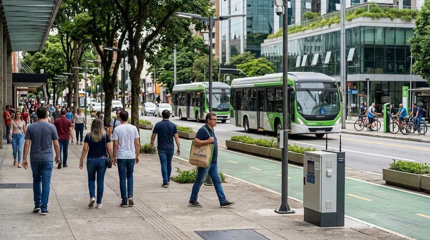 Infraestrutura sustentável e tecnologia integrada nas cidades inteligentes no Brasil.