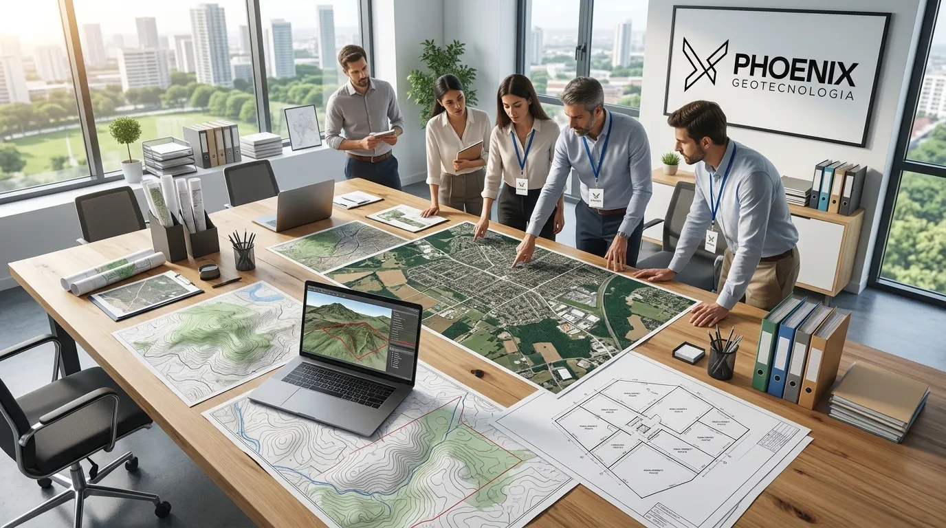 Mapeamento cartográfico e plantas técnicas para regularização fundiária rural.
